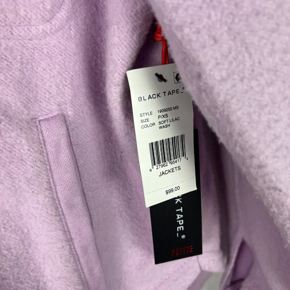 Black Tape NWT  Elbow Patch Fleece Shacket Jacket Soft Lilac Size Petite XS PXS - Image 5