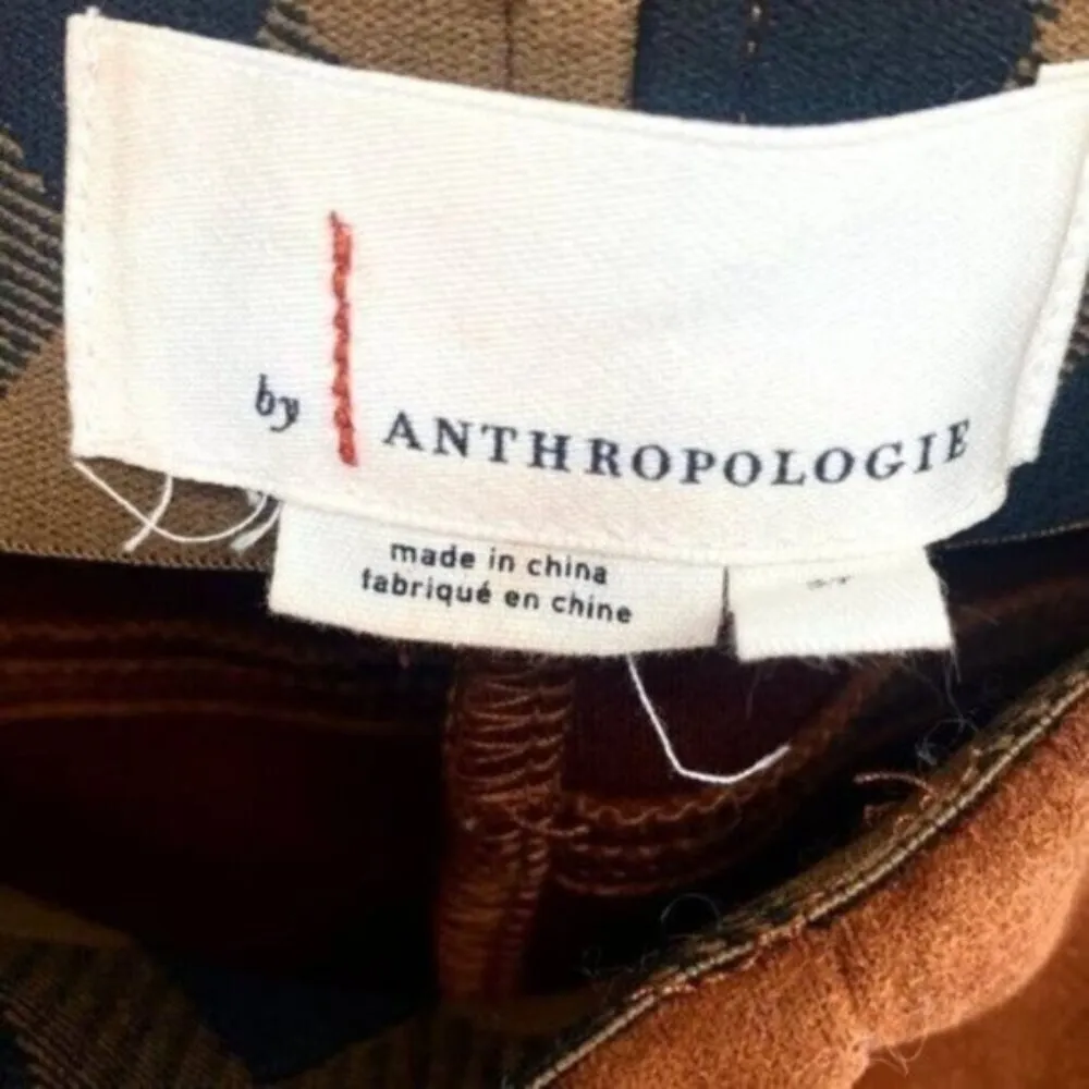 Anthropologie Faux Suede Pants Leather Split Hem Ankle Pants - Image 13