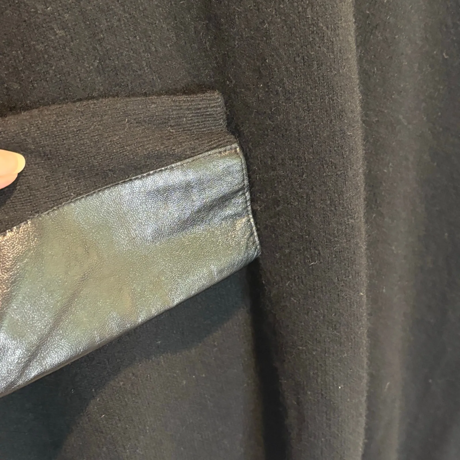 Generation Love Lexie Black Cashmere Split Back Sweater - size XS - Image 6