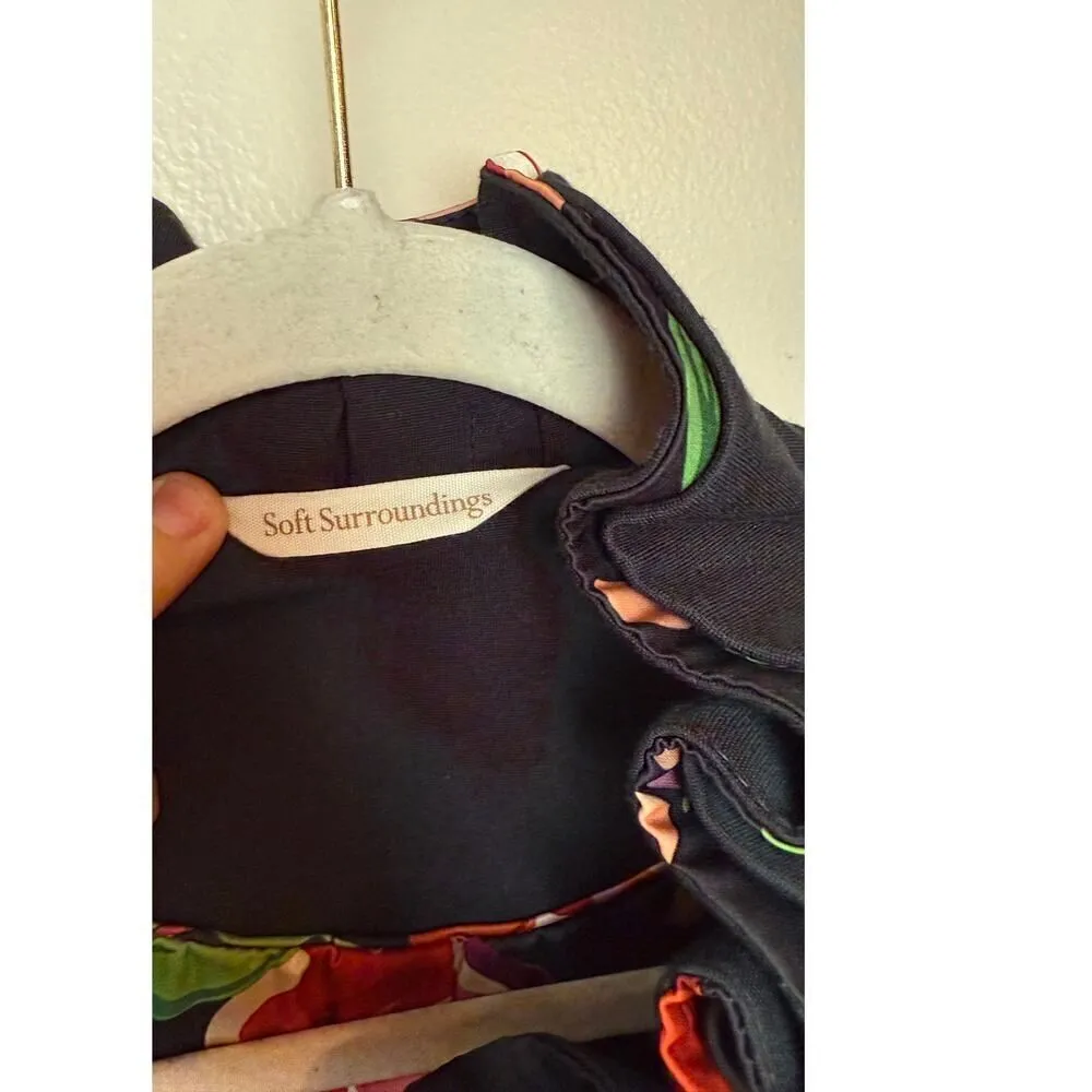 Soft Surroundings Jacket Philomena Ruffle Full Zip Sz. M - Image 3