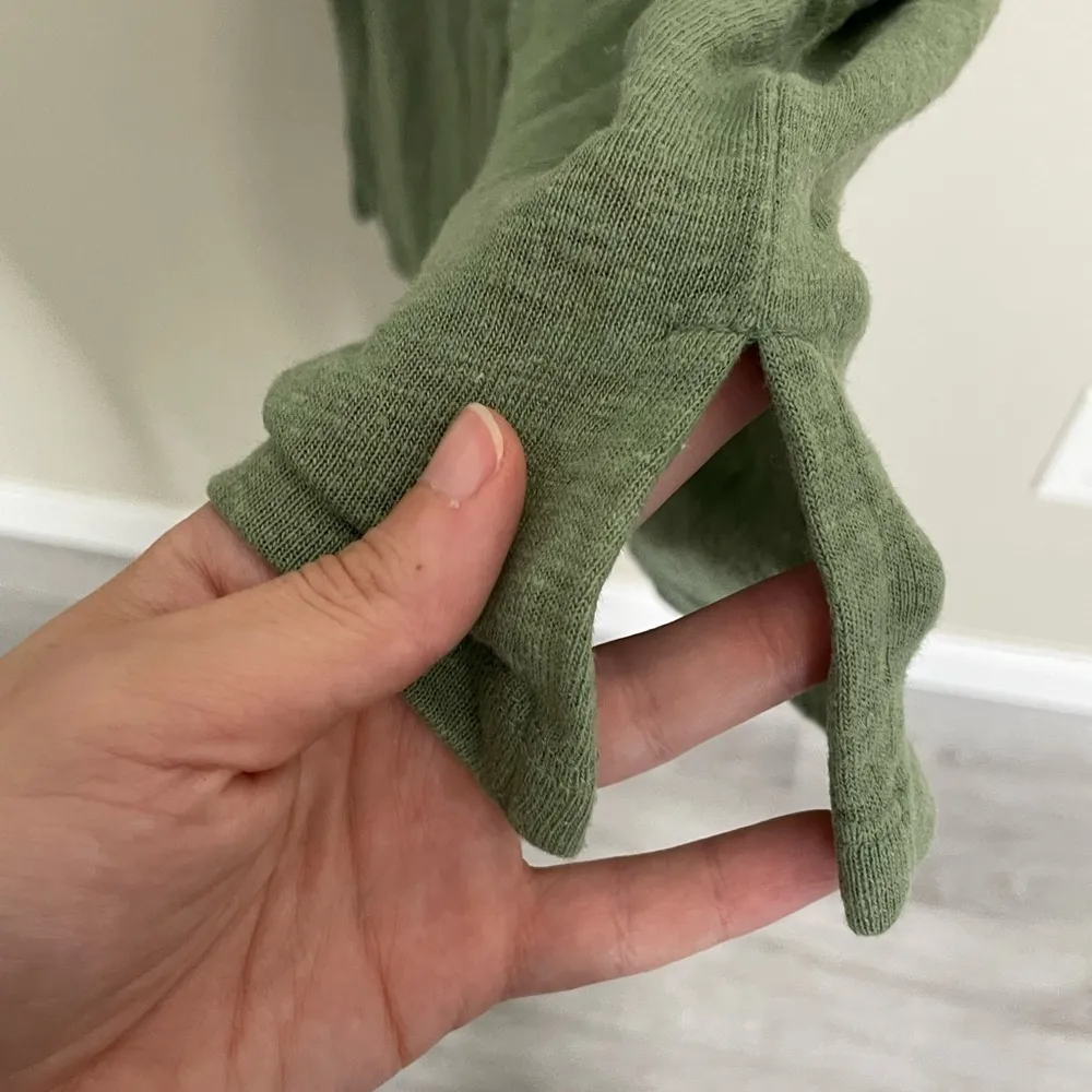 Old Navy Green Olive Tie Side Linen Blend T Shirt Dress Small - Image 2