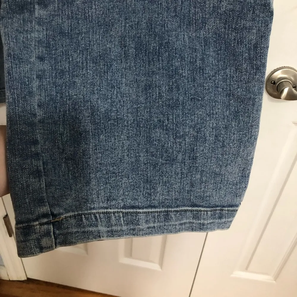 Graffiti wide leg cargo square pocket y2k 90s jeans women’s size medium festival Blue - Image 5