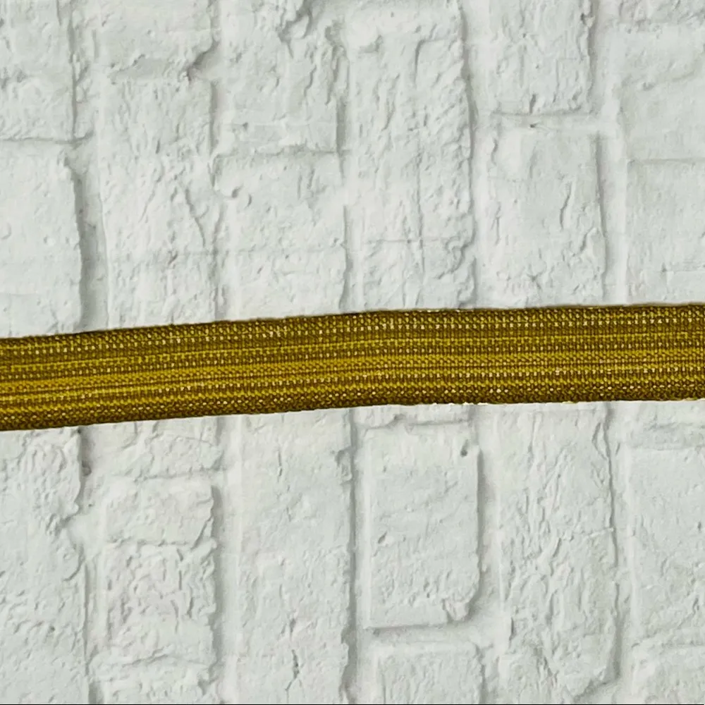 Vintage 80s Womens Stretch Belt Gold Metallic Fish Scale Disco - Image 4