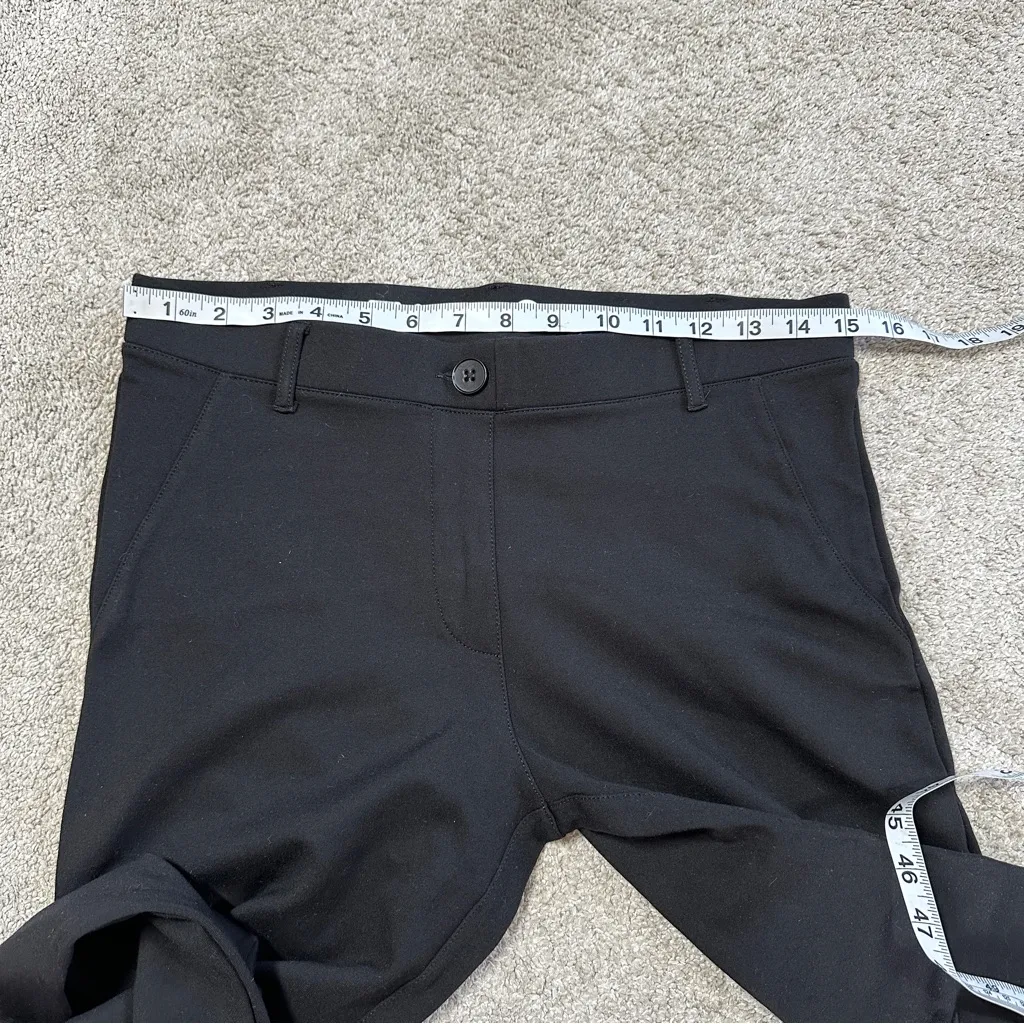 Betabrand Women’s Classic Dress Pant Yoga Pants Straight Leg Stretch in Black MP - Image 12