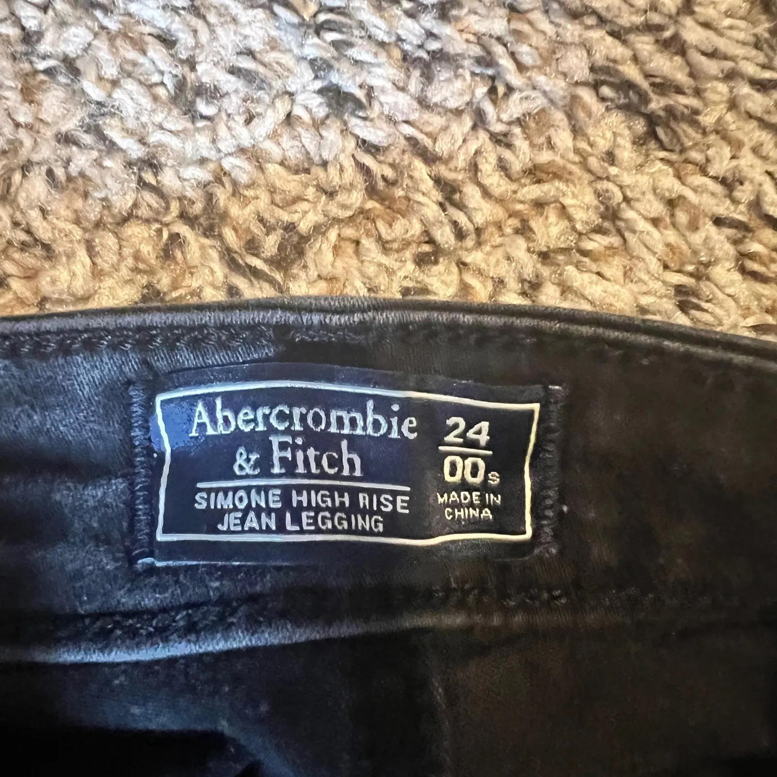 Abercrombie Fitch Simone High Rise Jean Legging Black Womens Size 24 - Image 2