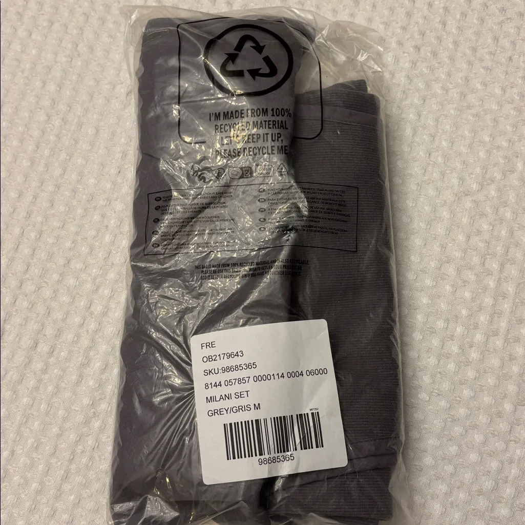 New Set! FREE PEOPLE free-est MILANI Skirt Sleeveless Top Size MEDIUM Gray - Image 11