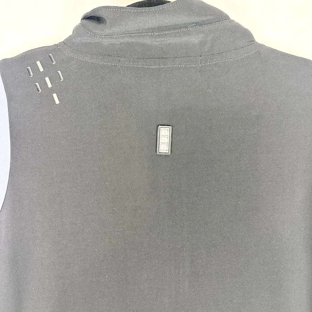 Jamie Sadock Short Sleeve Golf Top Size XL 1/4 Zip Black Purple - Image 4