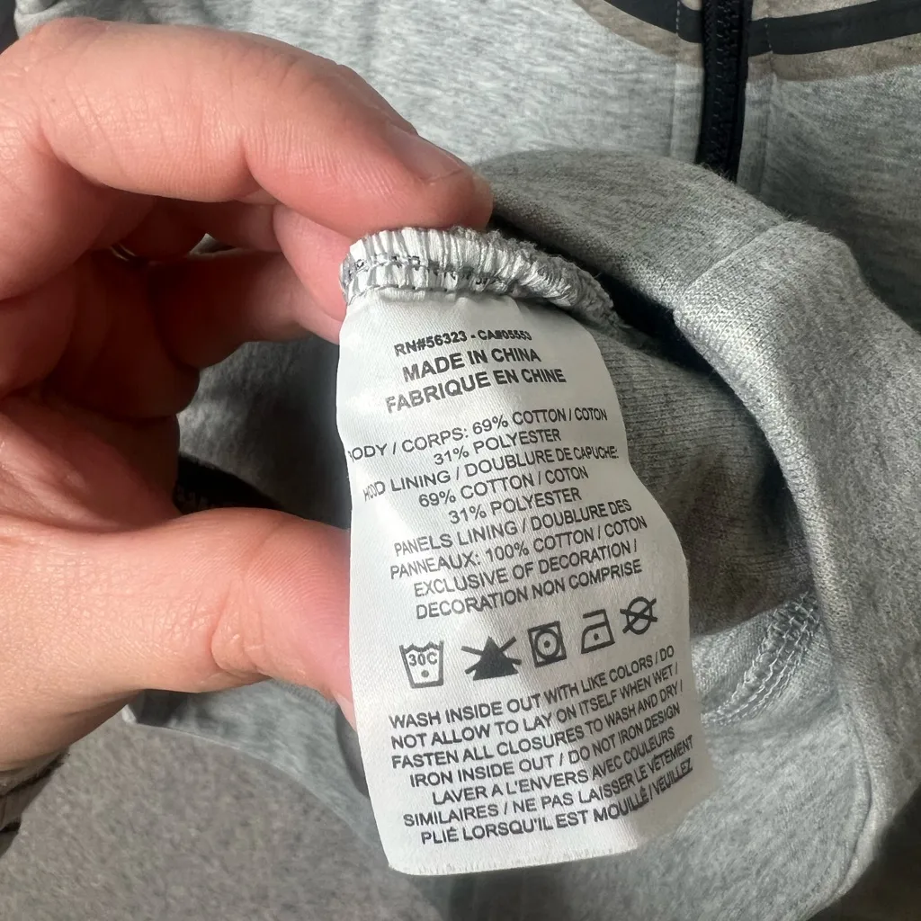 Nike Woman Size XL Loose Fit Heather Gray Loose Fit Full Zip Hoodie - Image 3