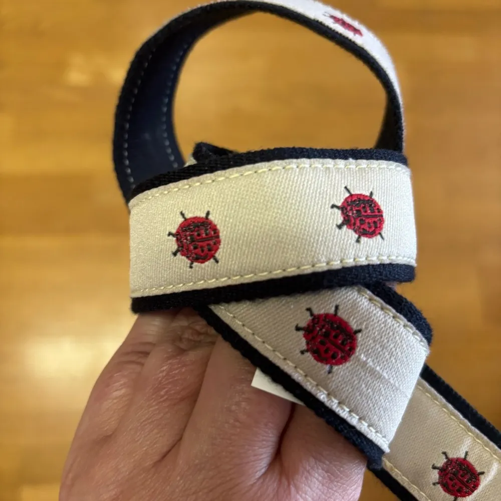 Ladybug Preppy Coastal Grandma Resortwear Vacation Novelty Leather Cloth Belt XS - Image 2