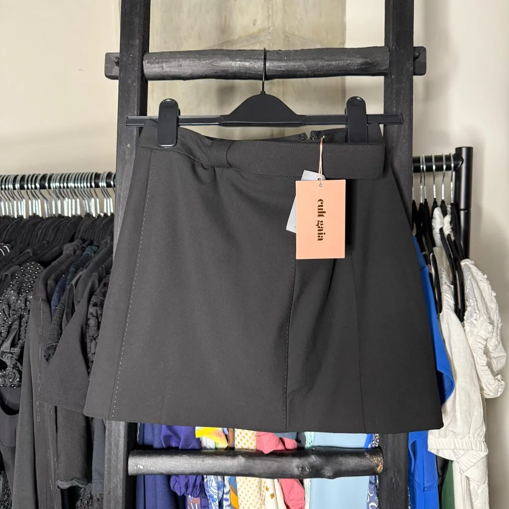 Cult Gaia Valia Crop Off the Shoulder Top & Essie Mini Skirt Set in Black - Image 13