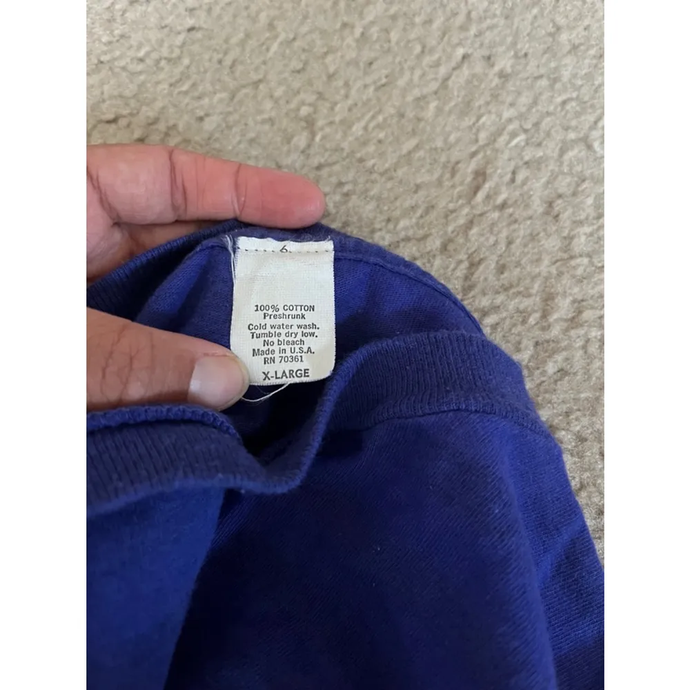 Vintage 90s single stitch purple black stripe key west Florida crew necT - Image 6