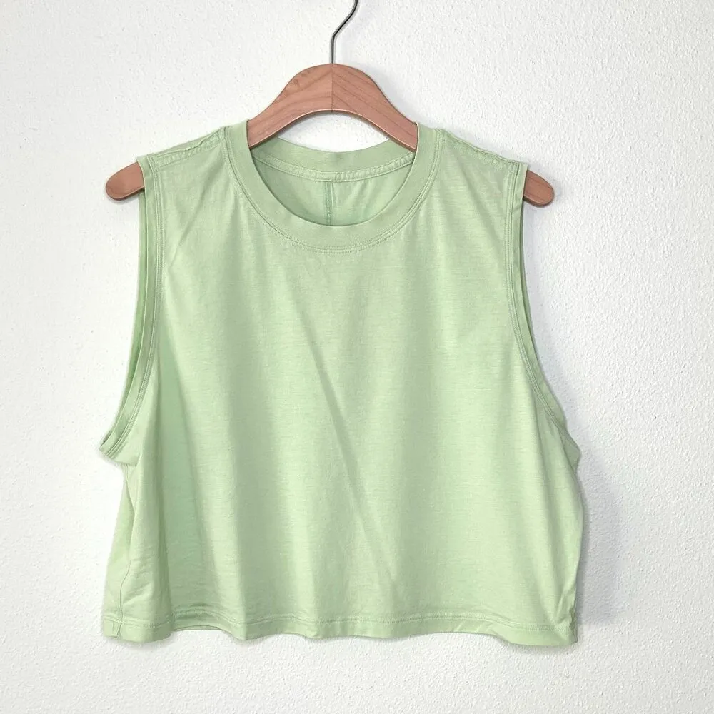 Lululemon All Yours Crop Tank Top Creamy Mint Size 12 - Image 9