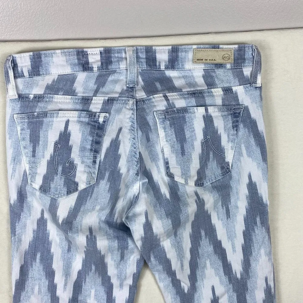 AG The Stilt Cigarette Leg Skinny Ikat Print Jean Size 25 - Image 45