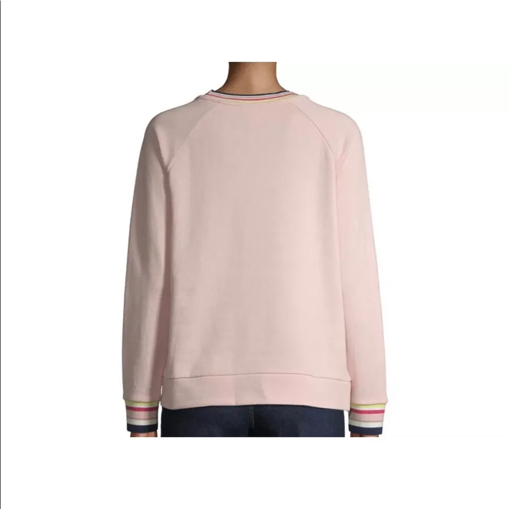 Time and Tru Womens Pink Sweatshirt Size L 12-14 Front Logo New - Image 3