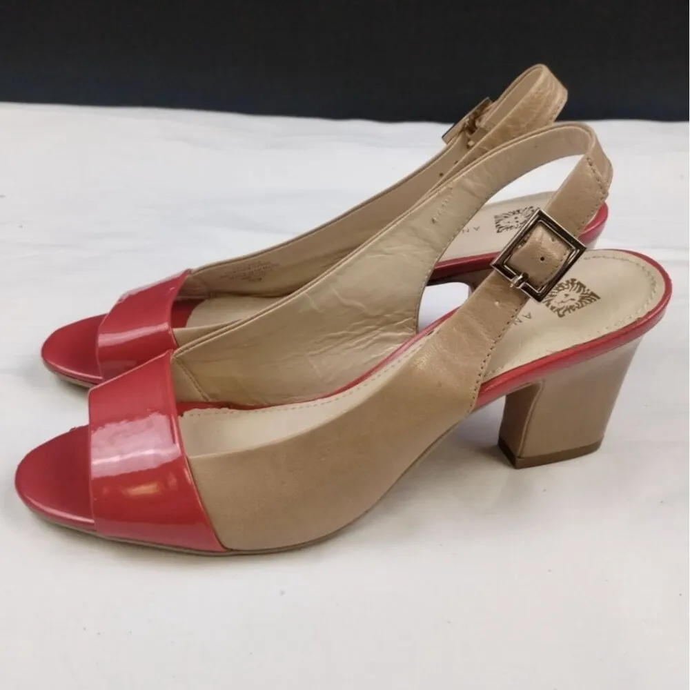 Anne Klein Women's Tan/Red Shoes/Heels Sz7.5M SKU 3575 - Image 3