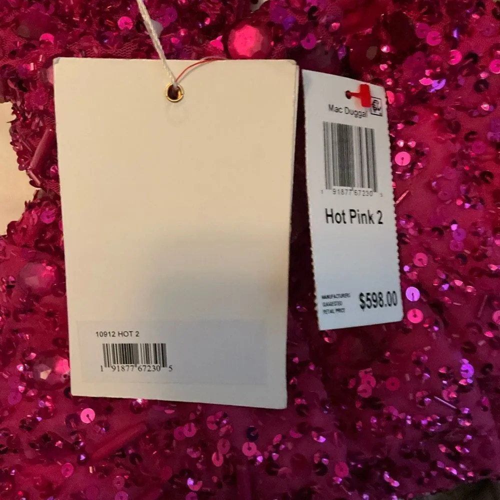 Mac Duggal 10912 Womens Pink EMBELLISHED PUFF ONE SHOULDER COLUMN GOWN Dress - Image 17