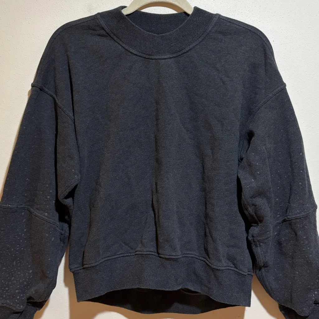 Lululemon x SoulCycle To The Beat Gray Grey Splatter Crewneck Sweatshirt - Image 6