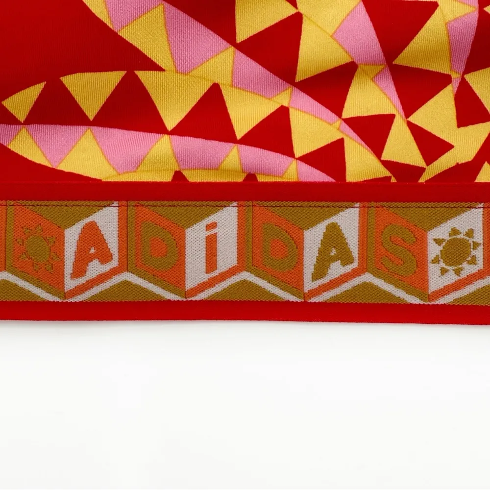 Adidas Farm Rio Sports Bra Womens XS Red Yellow Strappy Padded Medium Support - Image 6