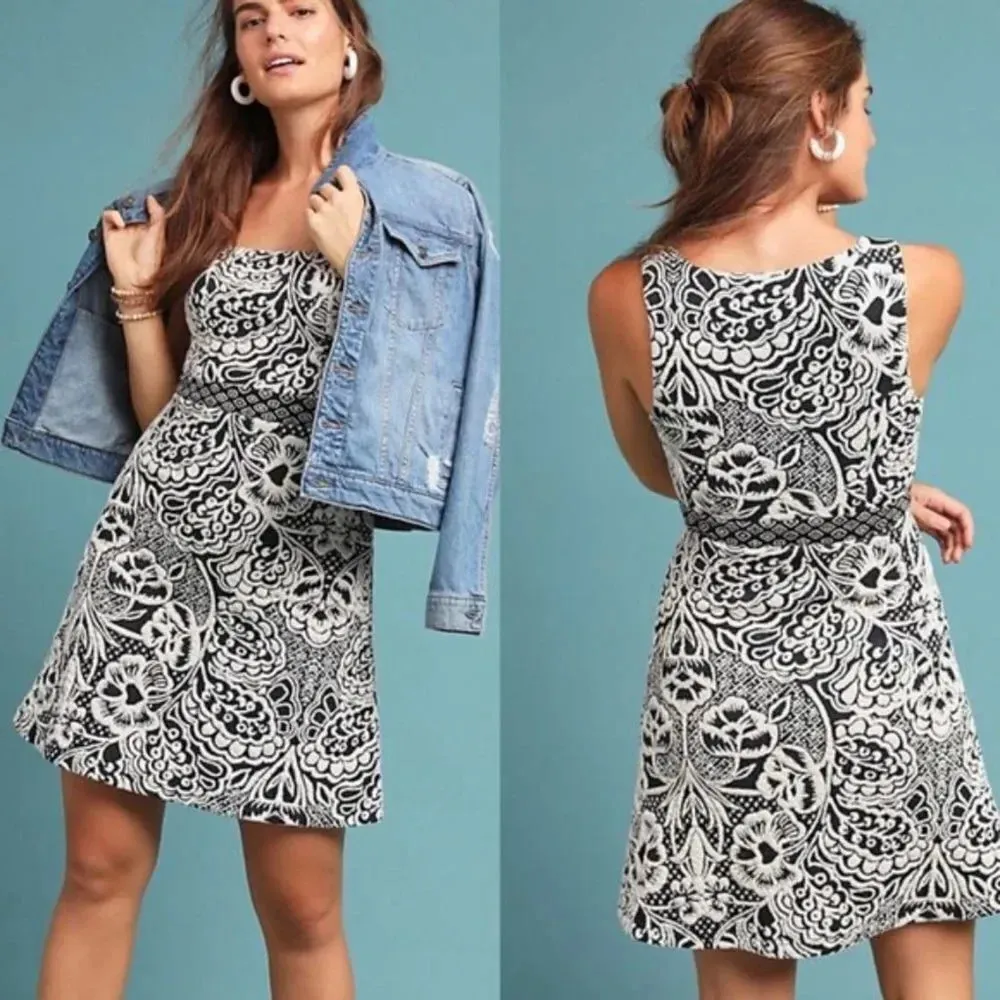 ANTHROPOLOGIE ett:twa Valery Structured Knit Dress XSP - Image 2