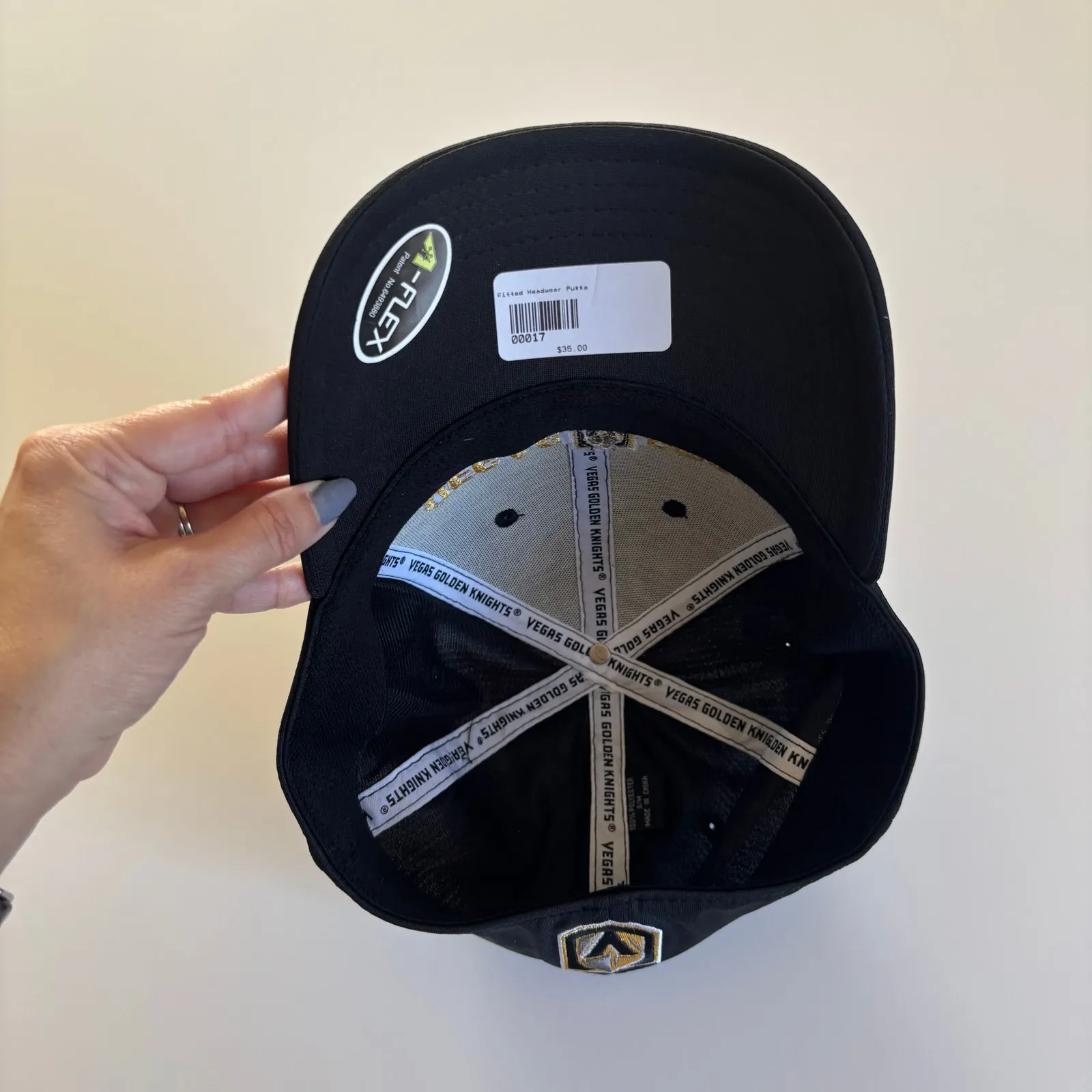 Golden Knights Vegas Born Black & Gold Hat Fitted Baseball Cap Unisex SM/M NWT - Image 4