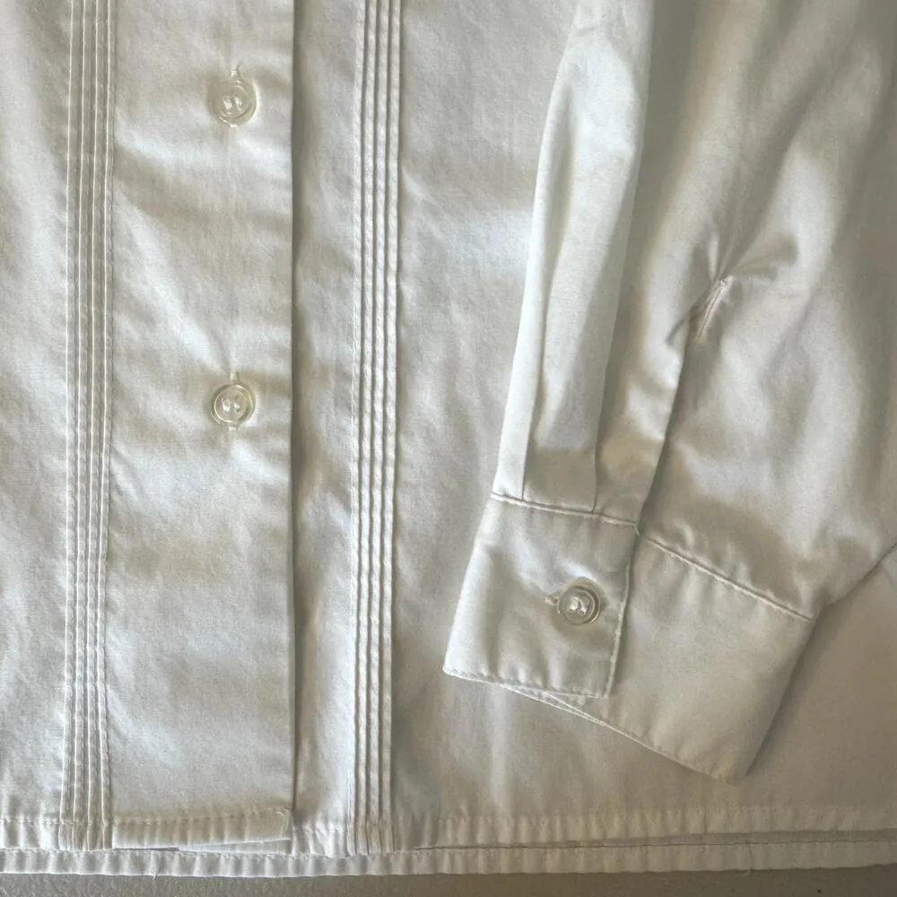 VTG Yves St. Claire White Blouse with Embroidered collar Women's size 14 Large - Image 3