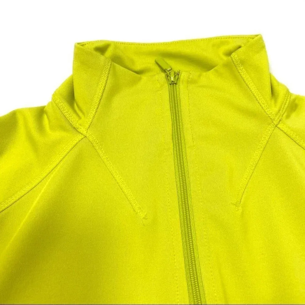Joe fresh Neon Quarter-Zip Activewear Pullover Top Long Sleeve Size XS - Image 4