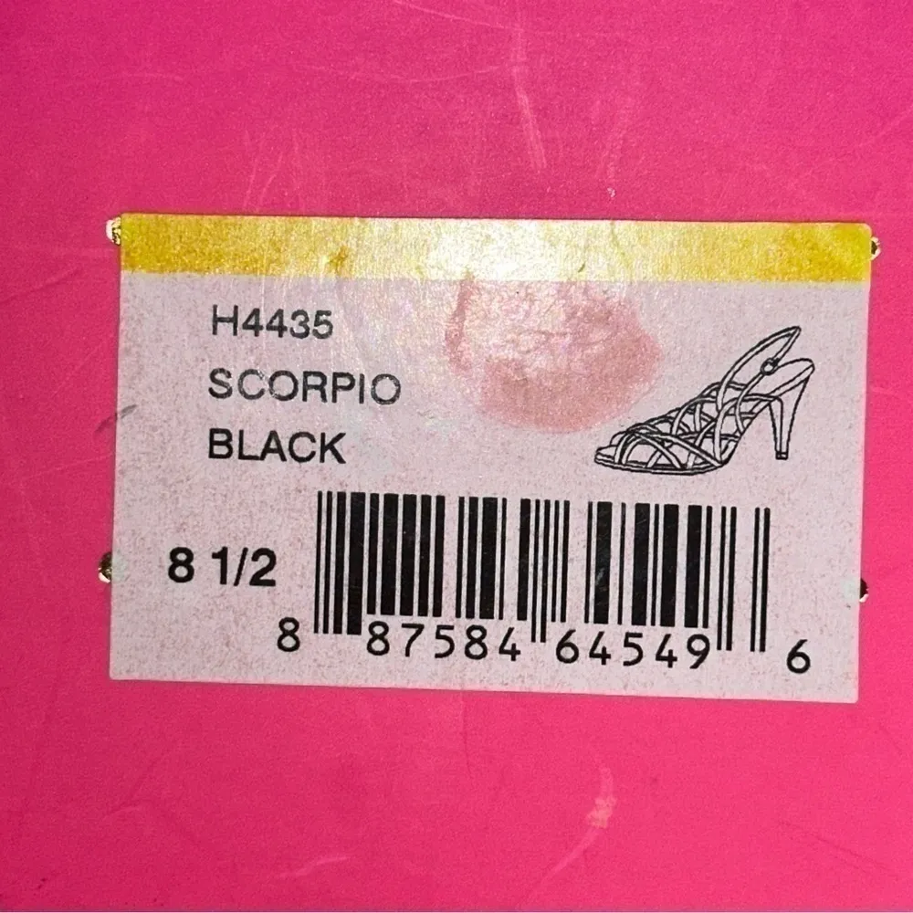 Betsey Johnson Size 8.5 Black Satin Crystal Rhinestone Embellished Strappy Heels - Image 10