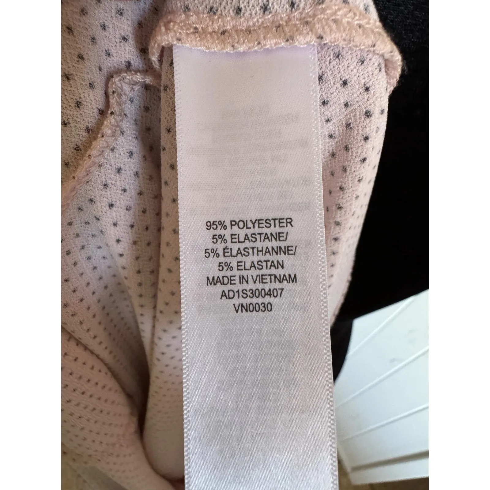 Adrianna Papell Womens Tank Sz XL Pink Black Polka‎ Dot Ruffle Mock Neck NEW - Image 10