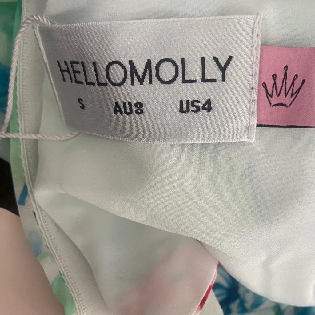 NWT HELLO MOLLY WHERE WILDFLOWERS BLOOM ONE SHOULDER MAXI DRESS PRINT size-S - Image 9