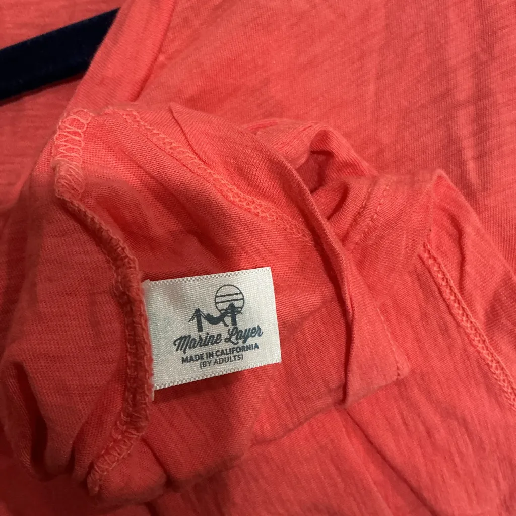 Marine Layer Women's Coral V-Neck Top XS - Image 4