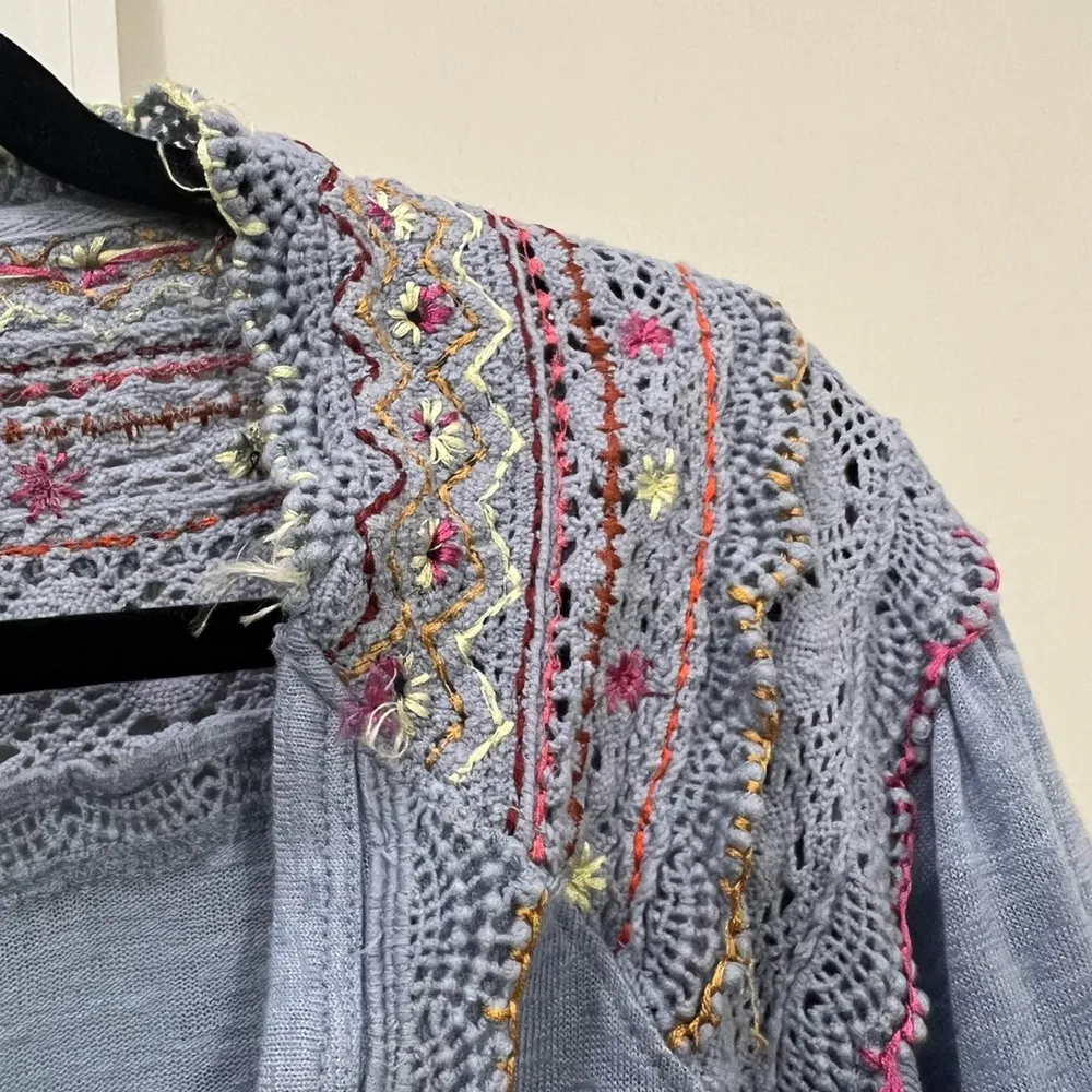 Free People Blue Siesta Fiesta Top Size Small $128 - Image 6