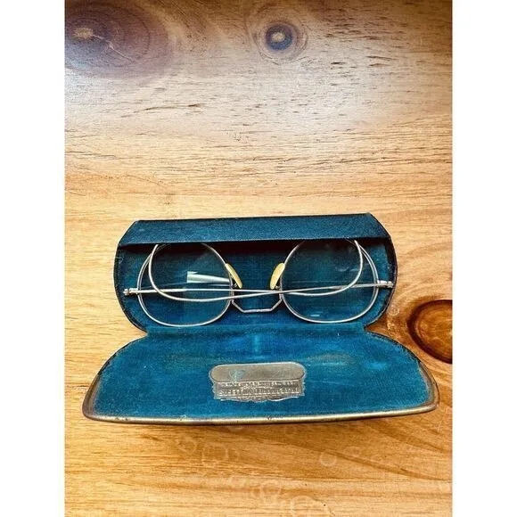 VTG Artcraft Nokoroo Eyeglasses 1/20 12k GF W/Case Dr. Bernardo Villegas El Paso Gold - Image 4