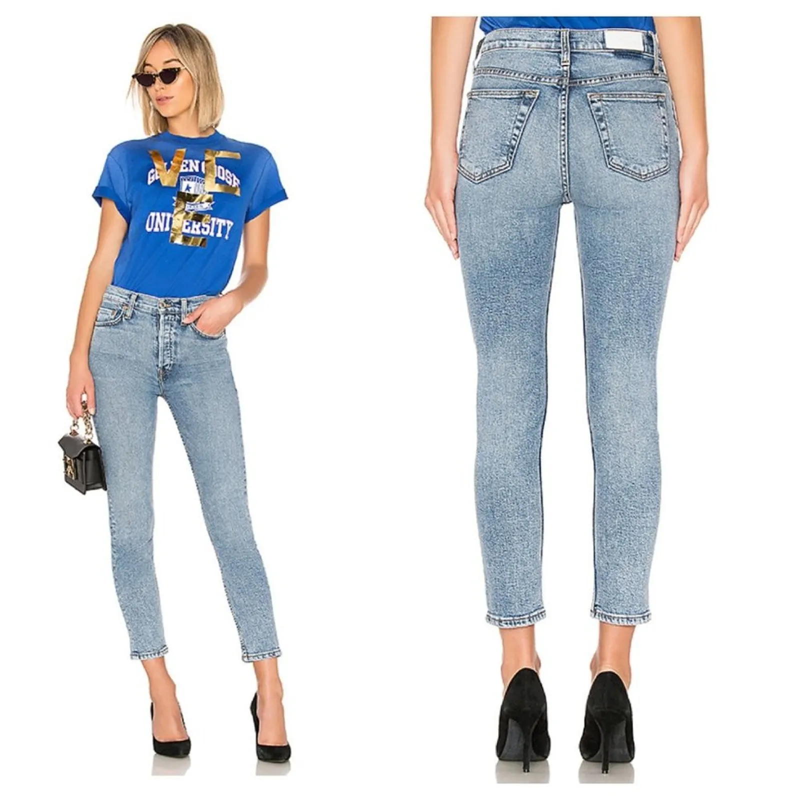 Re/Done High Rise Skinny Jeans - Image 2