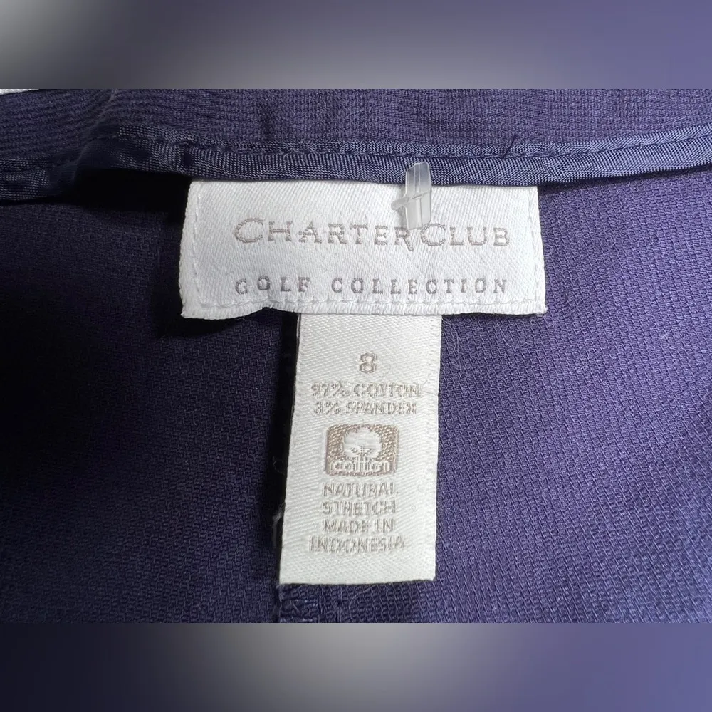 Charter Club Golf Womens Pickleball Tennis Athleisure Workout Ribbed Skort|Sz:8 - Image 8