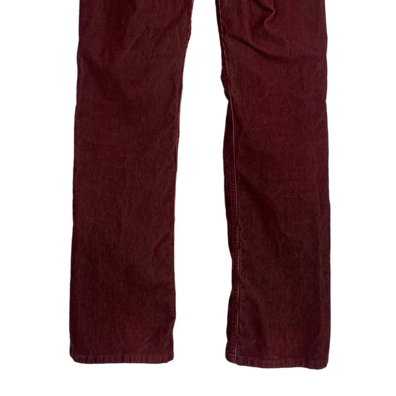 J.Crew Corduroy Vintage Retro Look Low Rise Straight Flare Pants 27 Red Rust - Image 9