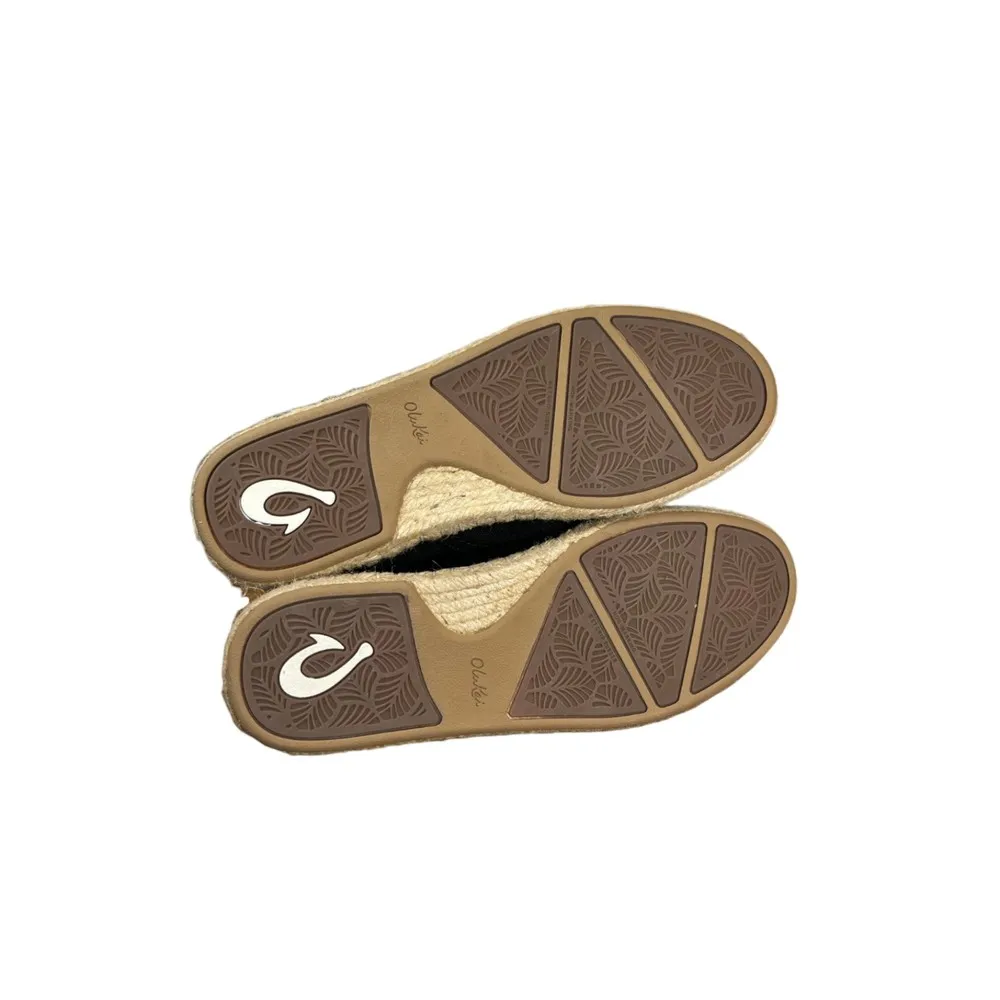 Olukai Kaula Pa'a Li Black Espadrille Lace Up Women's Size 7 NEW without tags - Image 6