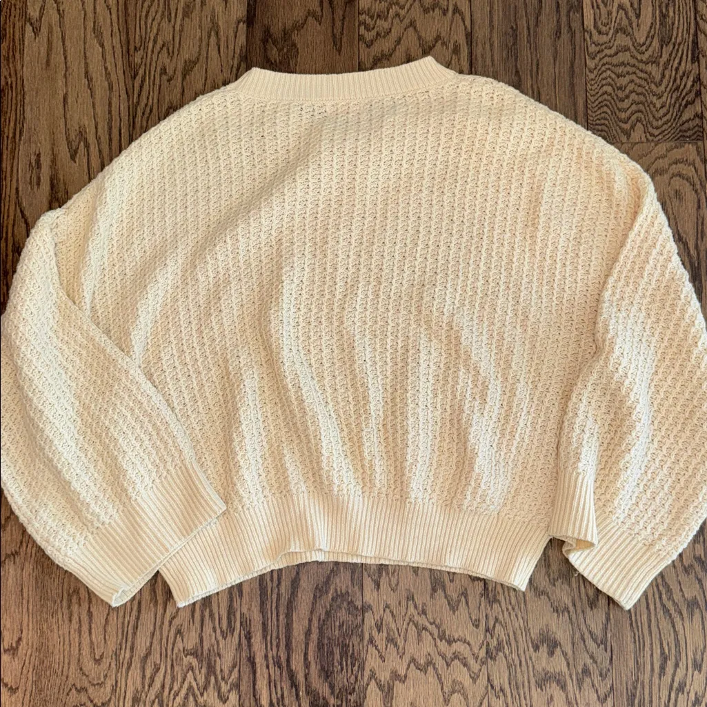 Pink Lily Textured Cream Sweater size small * - Image 4
