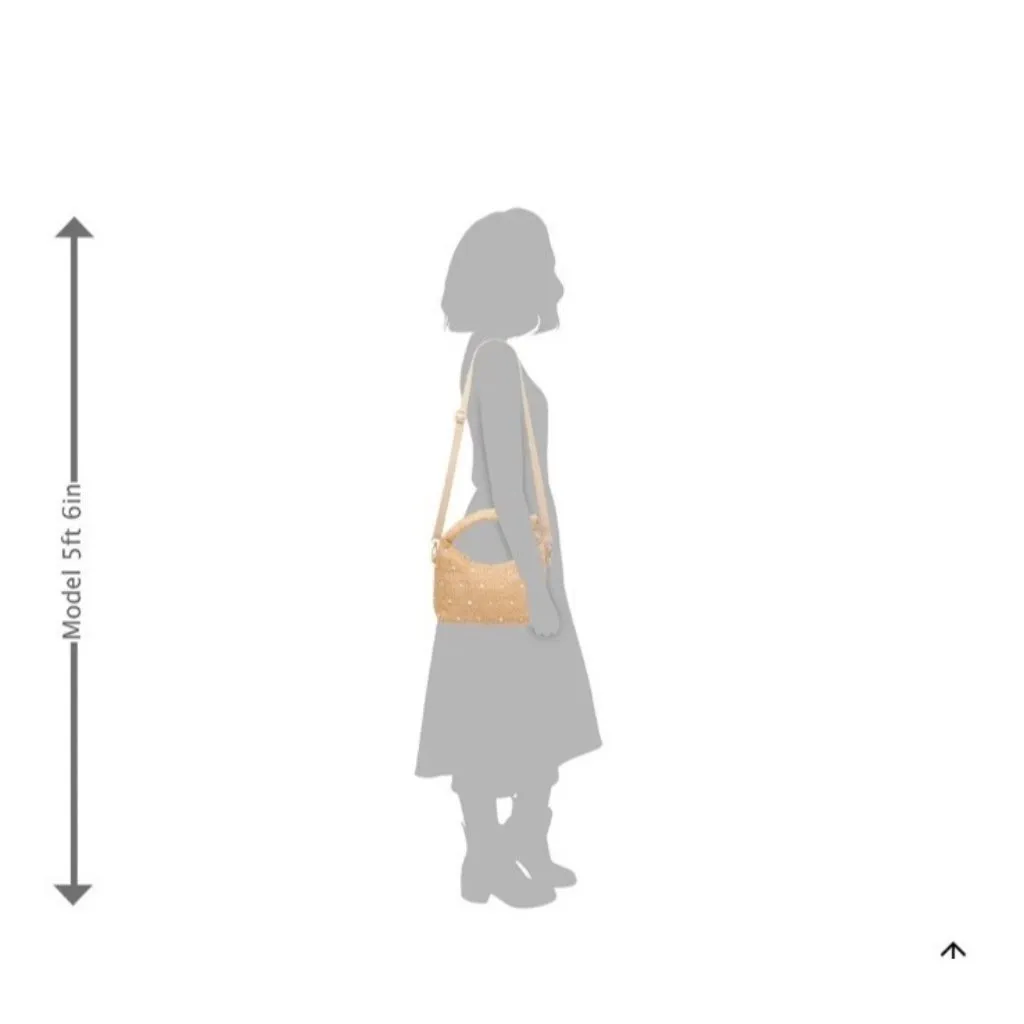 Crown Vintage Raffia Basket Seasonal Knit Hobo Bag NWOT - Image 4