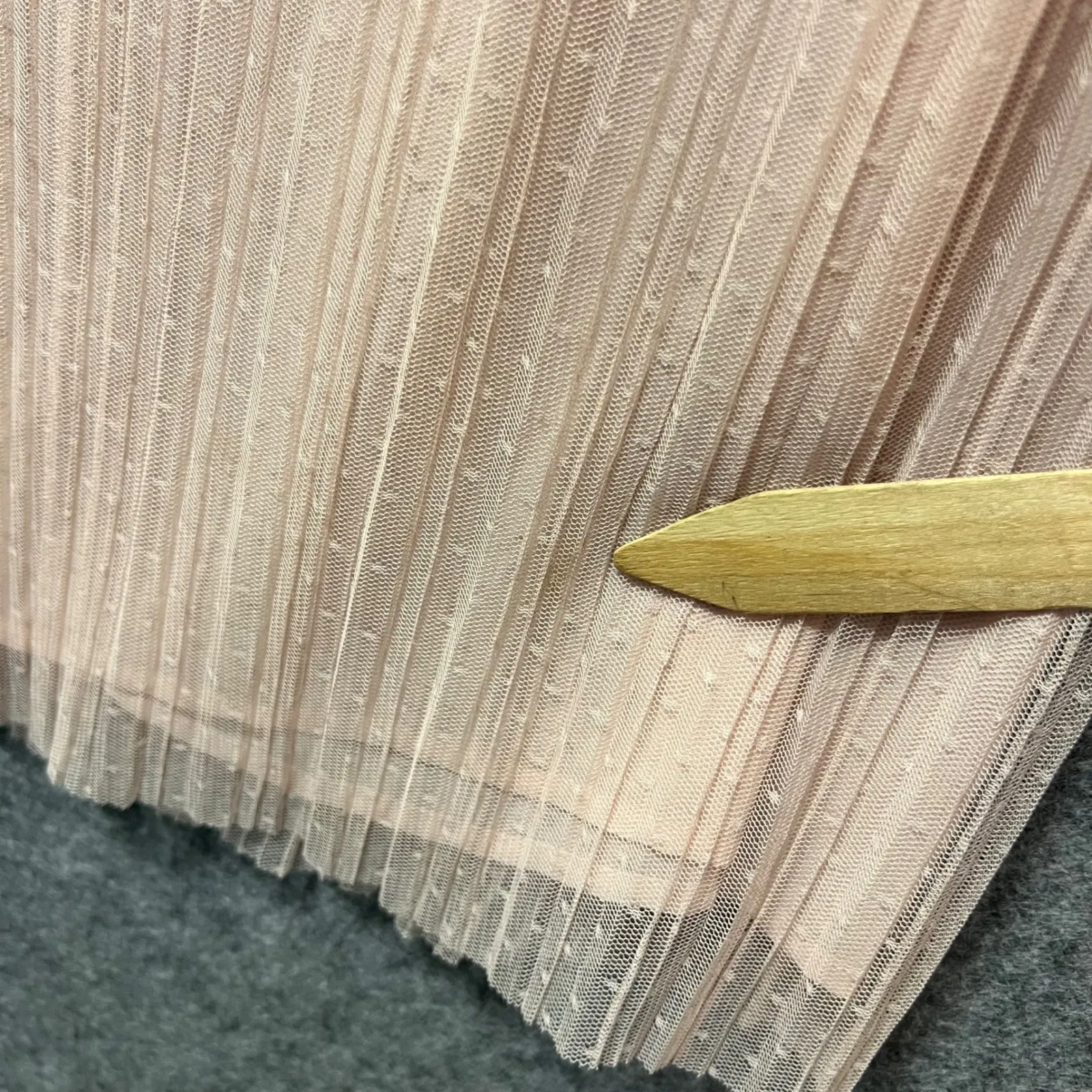 Chelsea28 Top XL Blush Pink Sheer‎ Mesh Ruffle Trim Sleeveless Blouse - Image 7