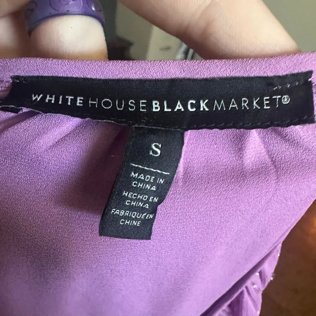 White House Black Market flowy boho S peasant blouse - Image 3