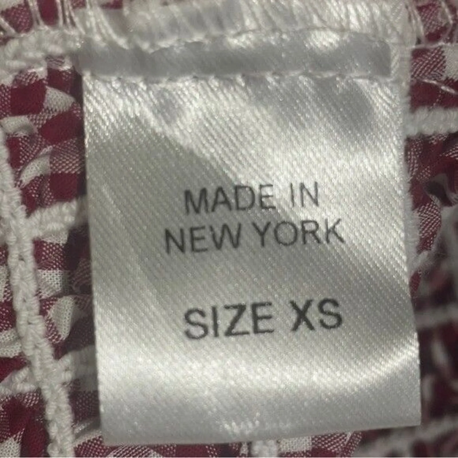 Petersyn Mini Benson Dress XS Red White Gingham Off - Image 8