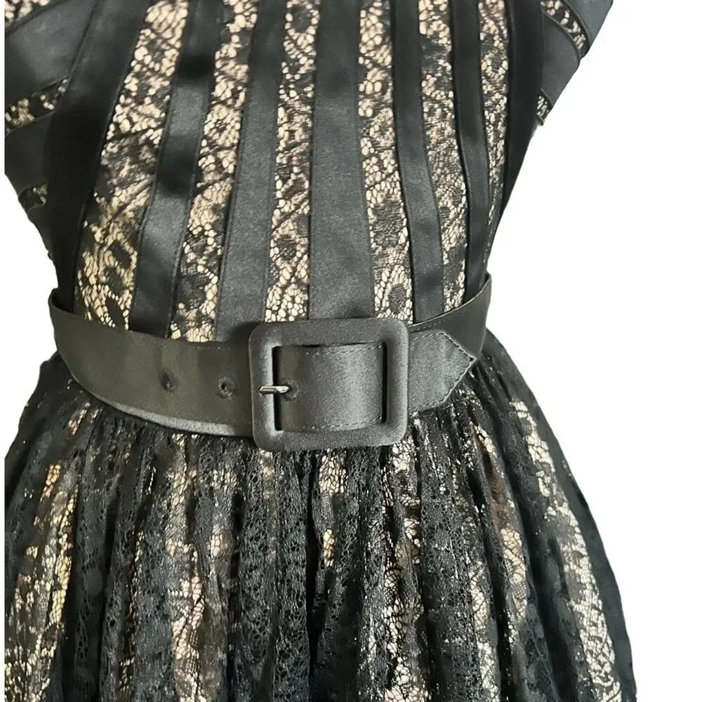 Aidan Maddox Black Strapless Lace Dress Size 0 - Image 5