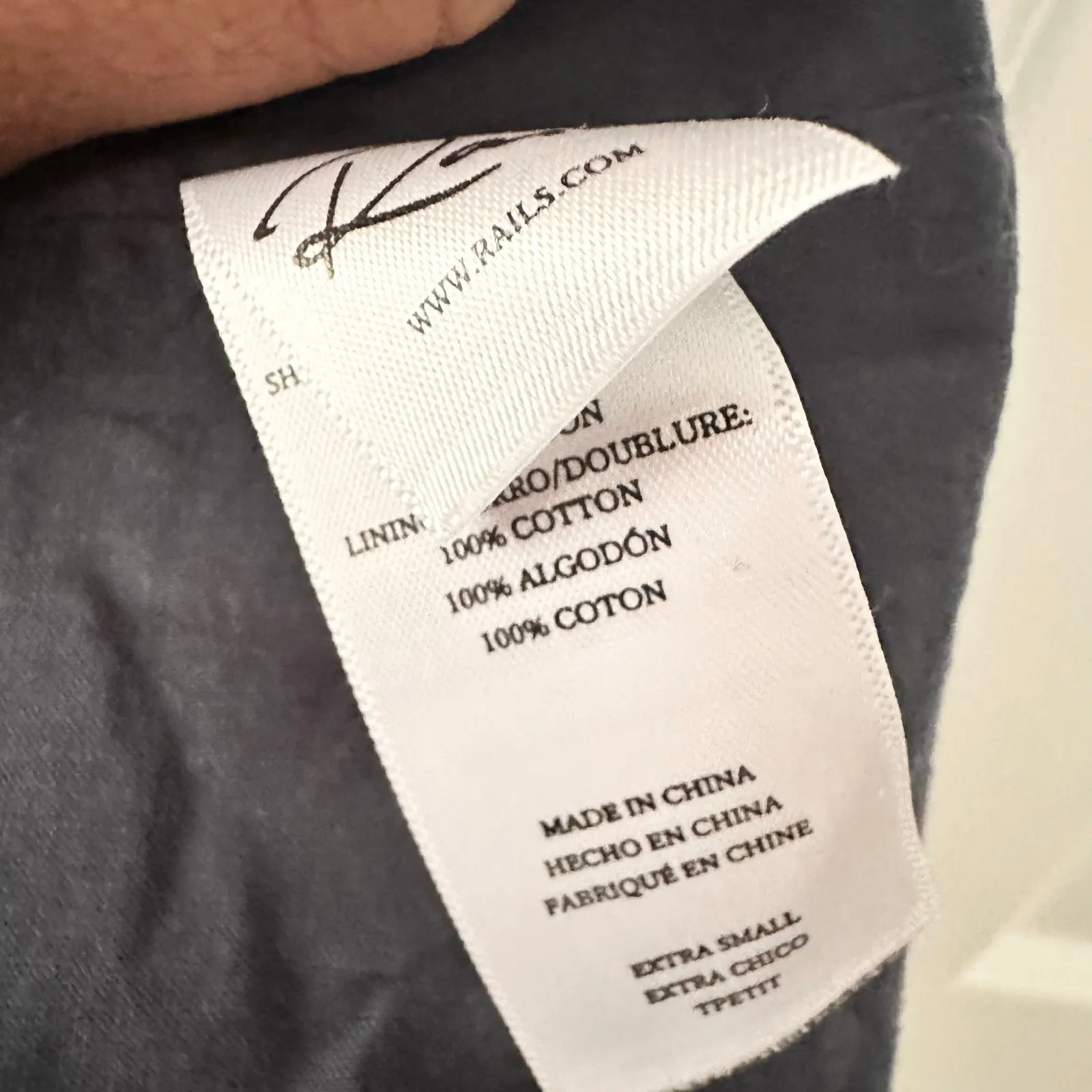 Rails Amelia Navy Blue White Floral Midnight Dahlia Midi Tiered Skirt Dress XS - Image 7