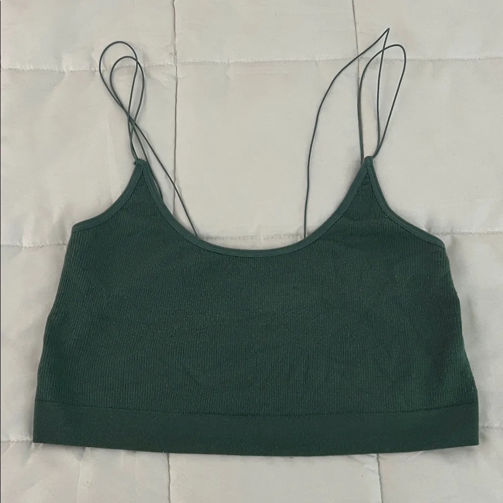 Out From Under Urban Outfitters Markie Green Strappy Ribbed Bra Top Size XL - Image 2