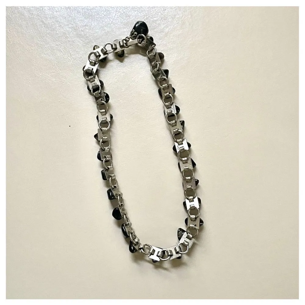 Smoky quartz silver tone necklace - Image 7