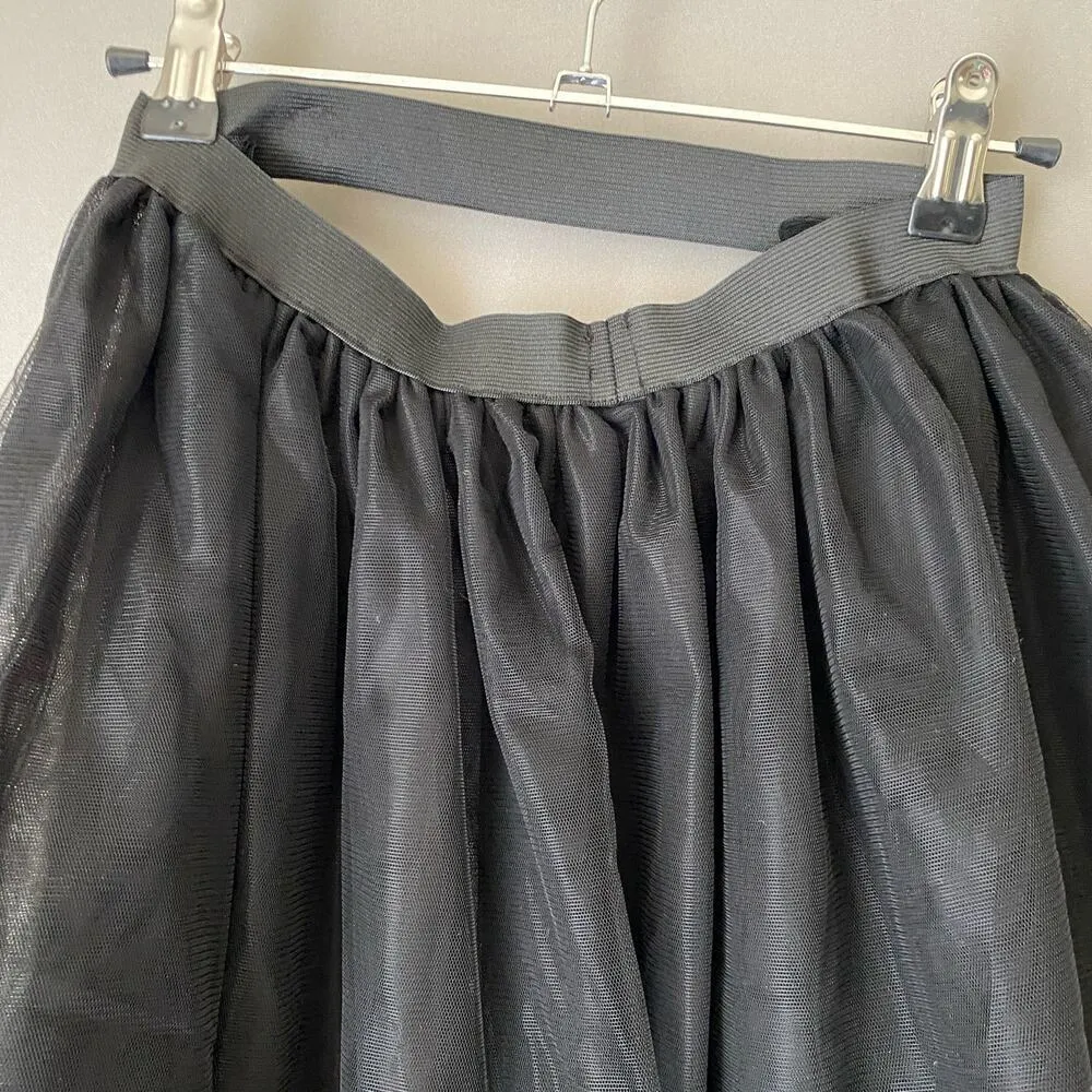 Gothic sz S black sheer half train skirt‎ - Image 6