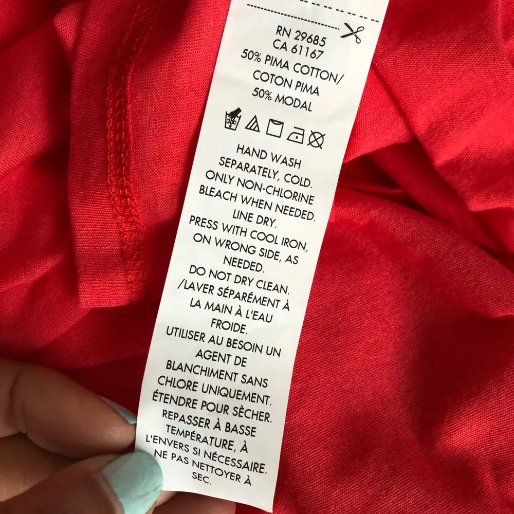 PENDLETON | Red Pocket Bat Sleeve T-shirt - Image 8