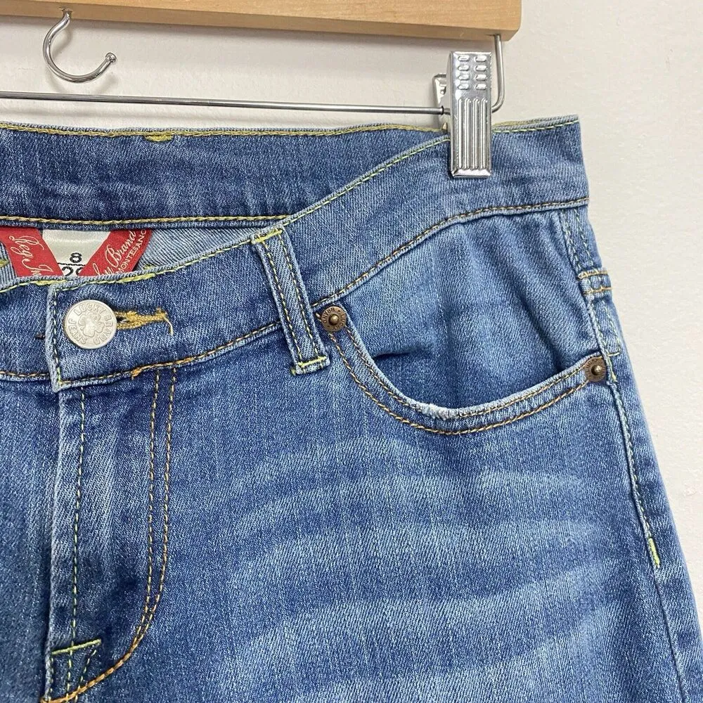 LUCKY BRAND Fluer Easy Rider Denim Women Sailor Jeans Sz 8/29 Mid Rise Whiskers - Image 7