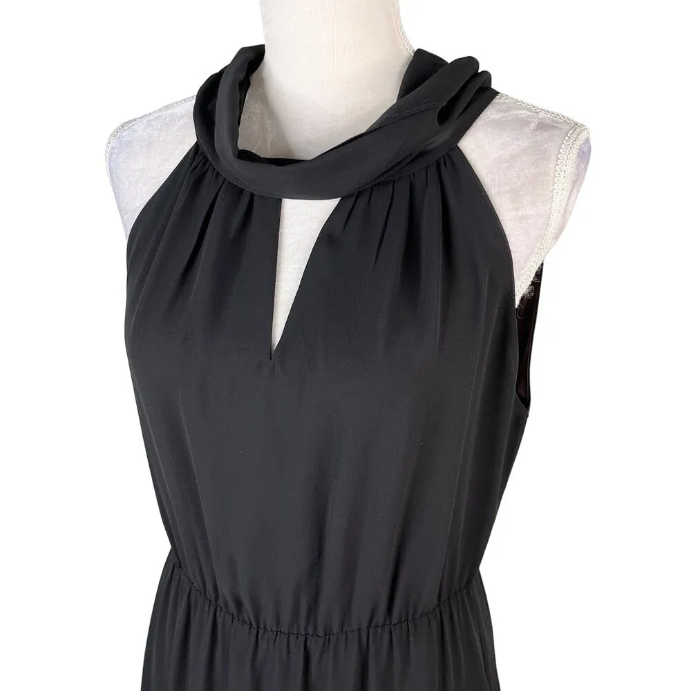 Ceremony by Joanna August Black Maxi Dress M Scarf Special Occasion Size M - Image 5