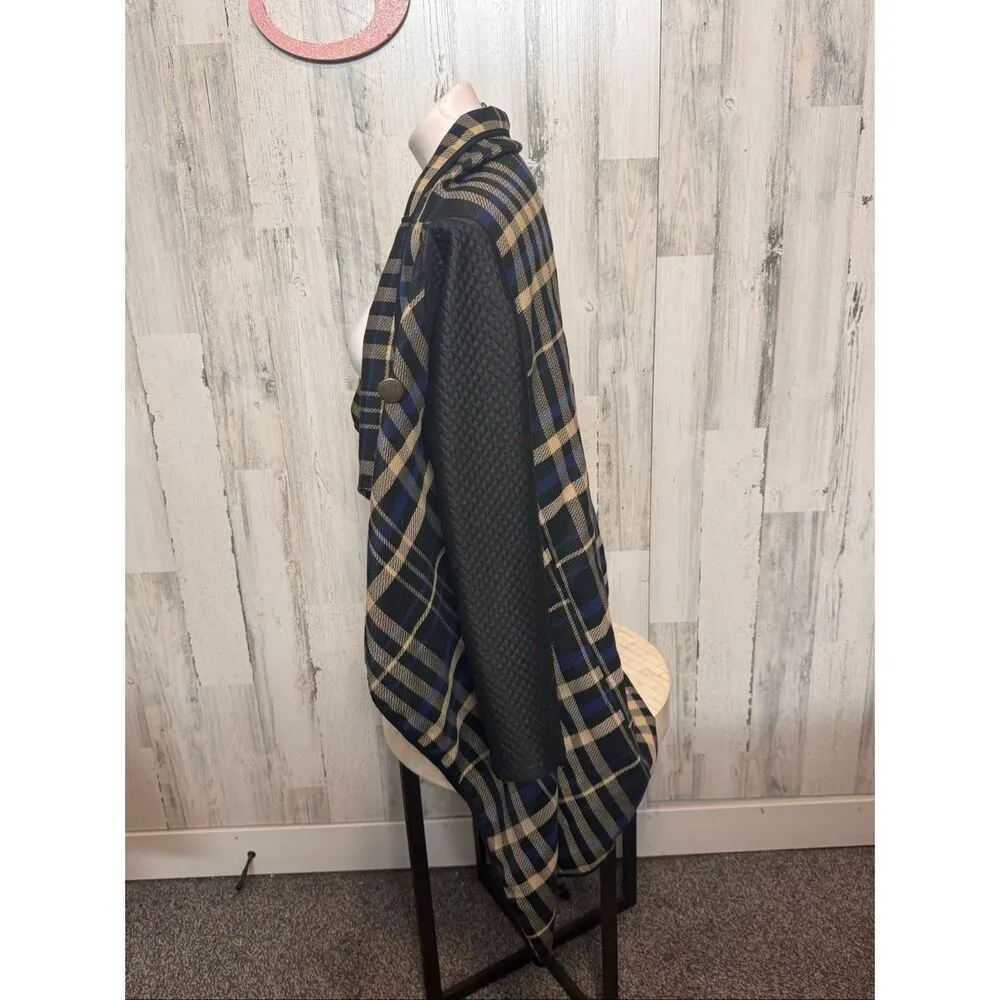 Dilay Moda Plaid Open Front Cardigan Jacket Size Small - Image 5